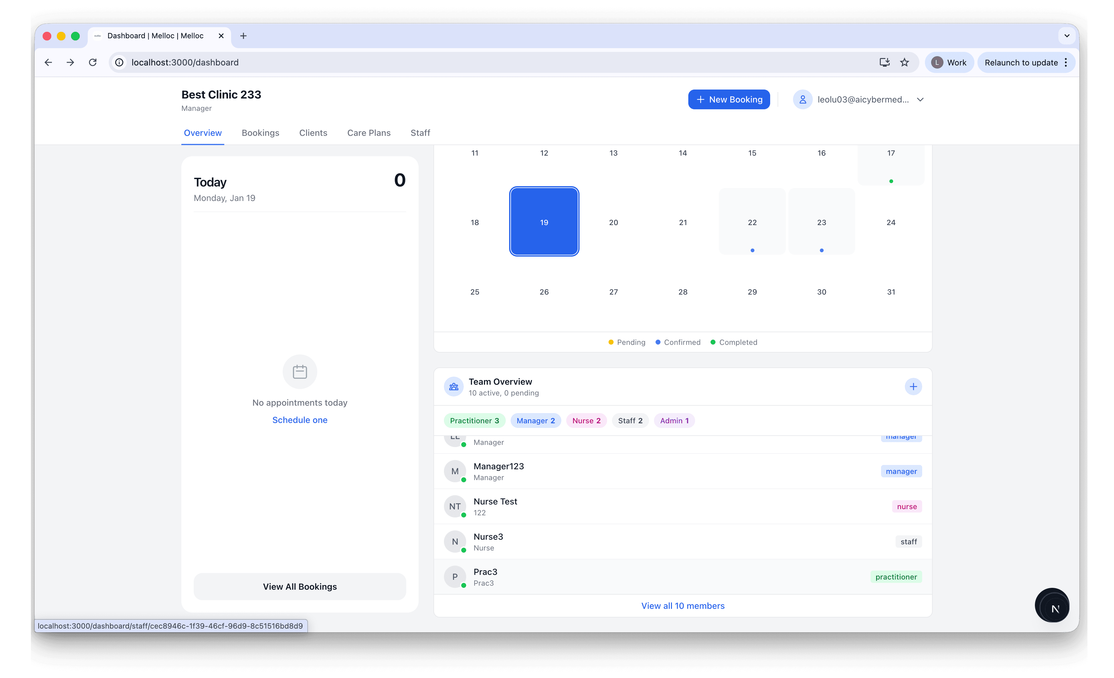 Practice analytics and growth insights dashboard