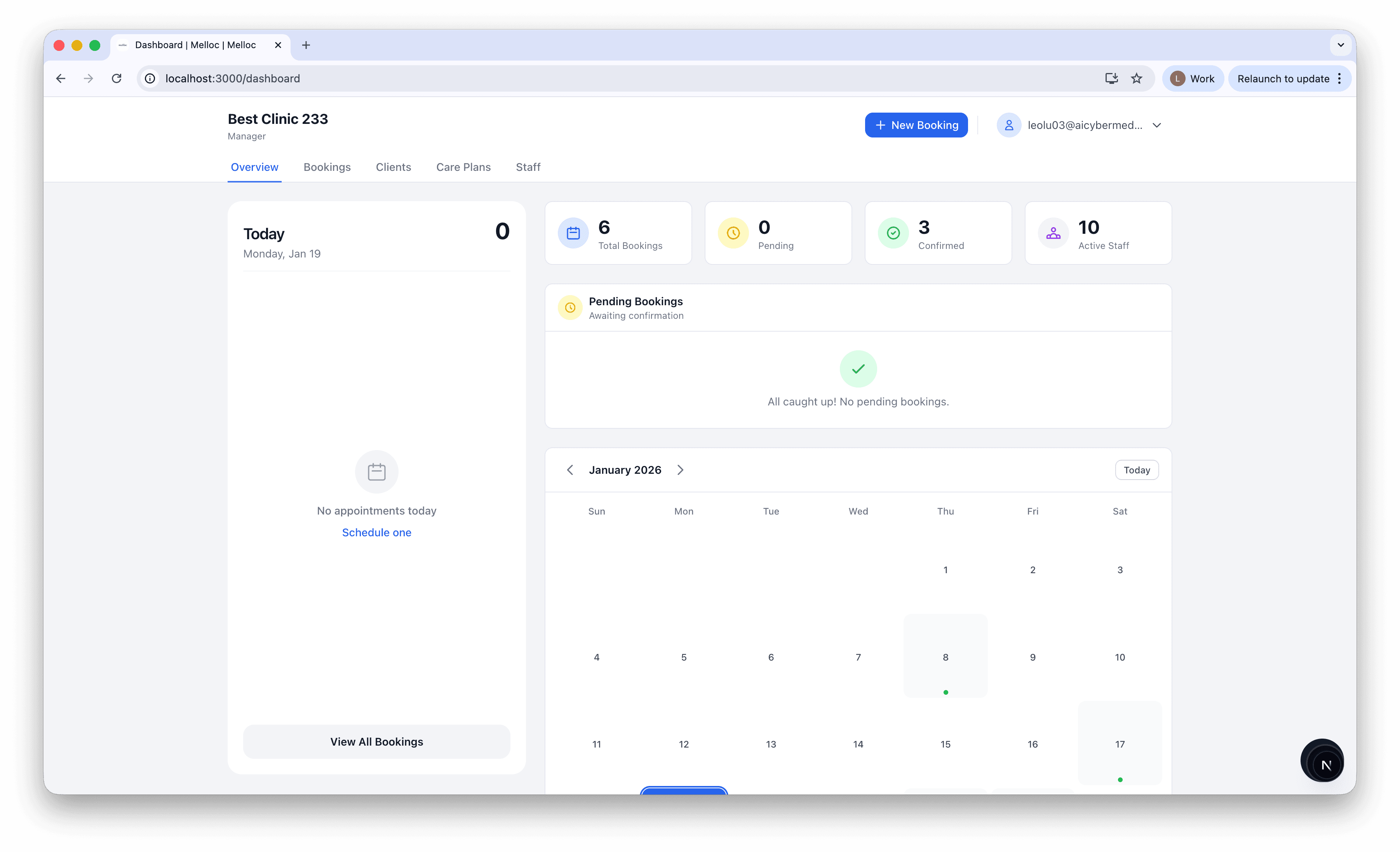 Melloc Web Dashboard